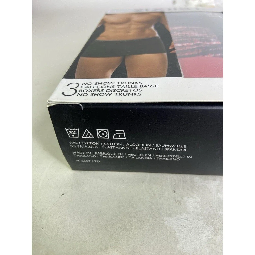 2xist Cotton Stretch 3 Pack No Show Trunks Boxer Briefs Underwear Mens Size XL